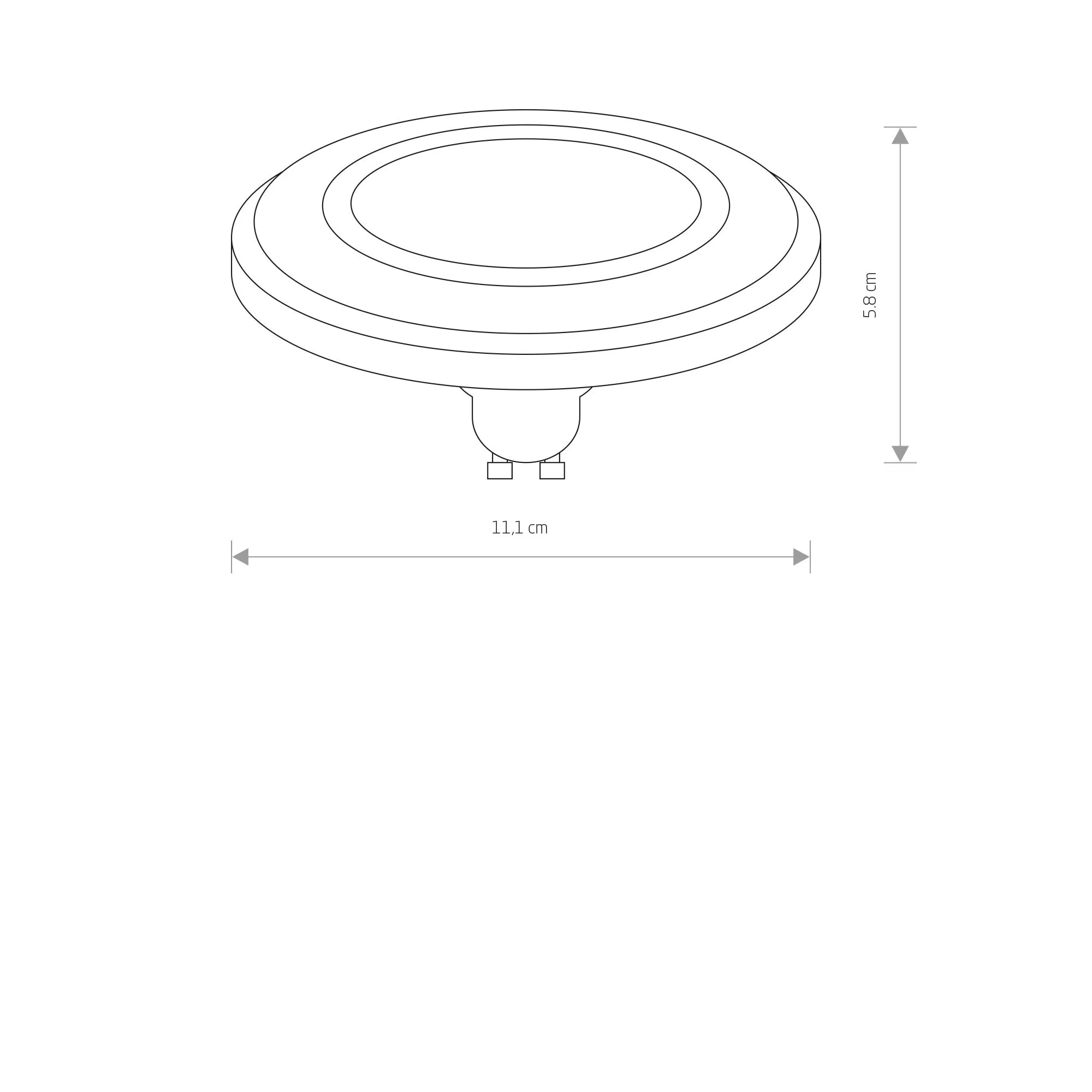 REFLECTOR DIFFUSER  LED, GU10, ES111, 9W