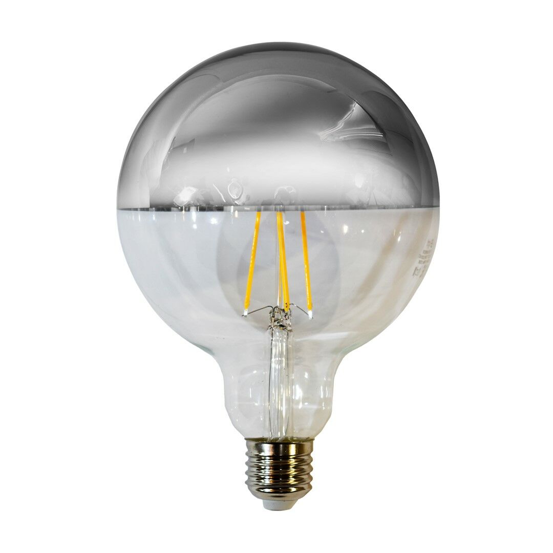 ŻARÓWKA FILAMENTOWA LED 7W G125 E27 SILVER BARWA: CIEPŁA