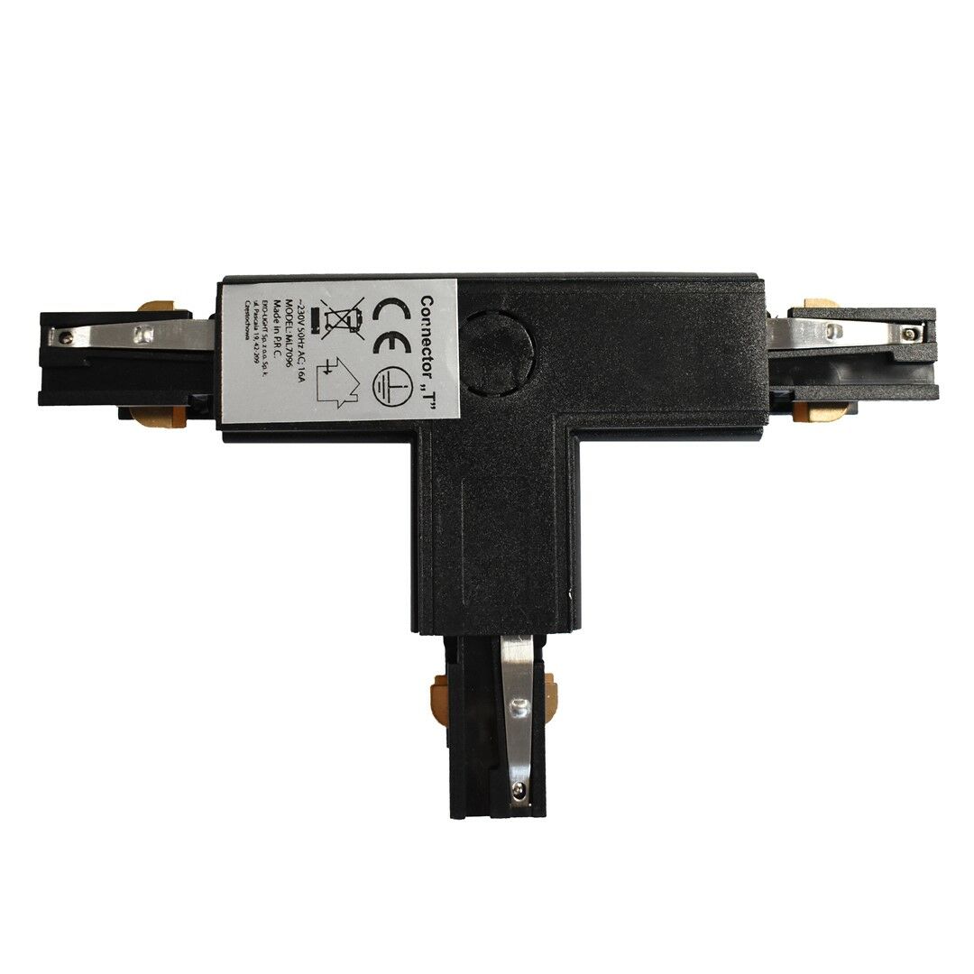 ŁĄCZNIK LAMPY TRACK LIGHT CZARNY 3-OBWODOWY TYP: T UR