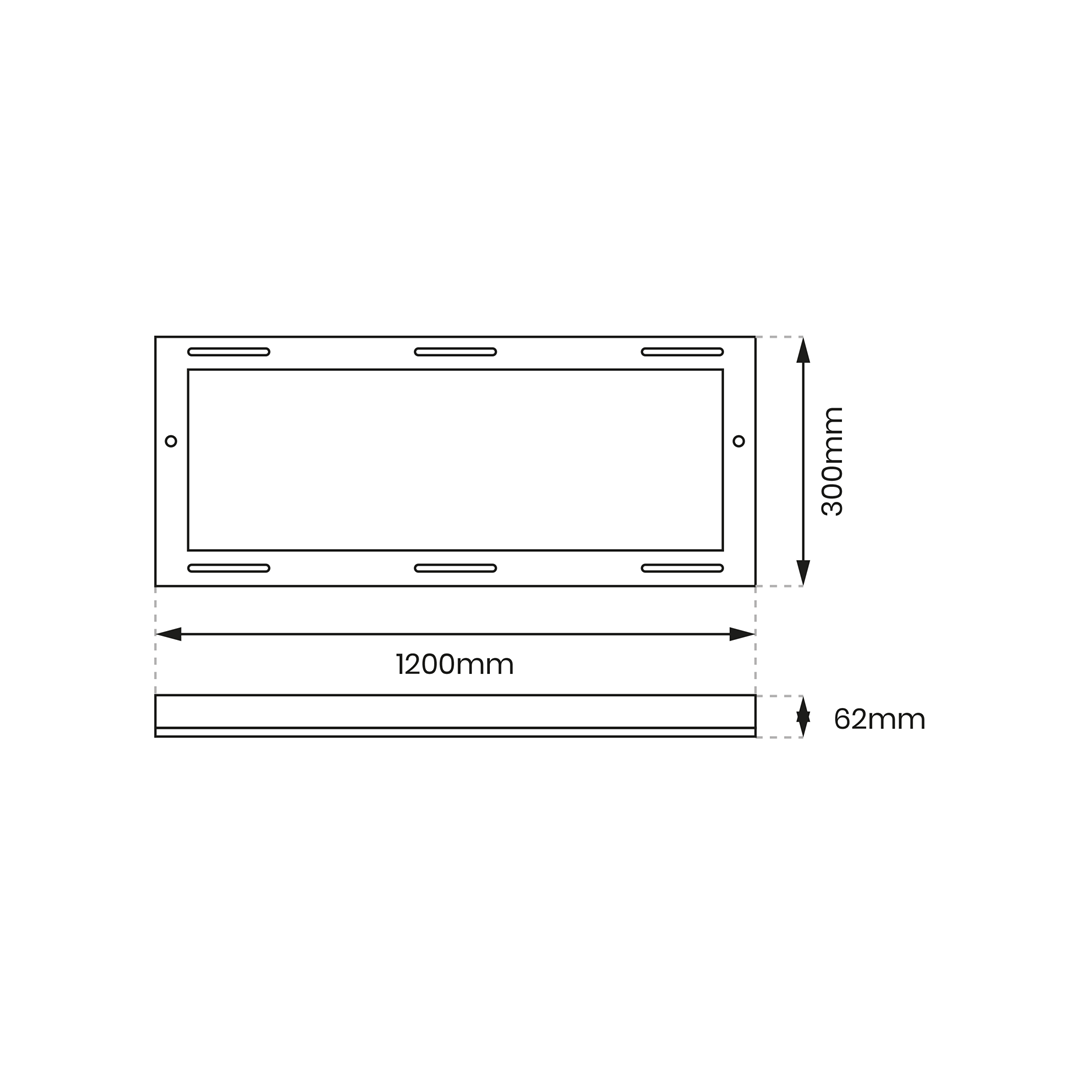 RAMKA ALUMINIOWA 120X30 BACKLIT