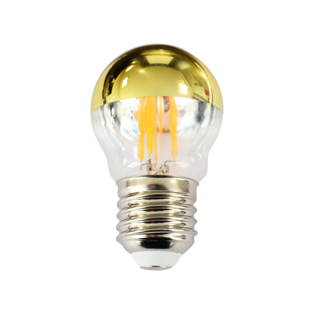 ŻARÓWKA FILAMENTOWA LED 4W G45 E27 2700K HALF GOLD