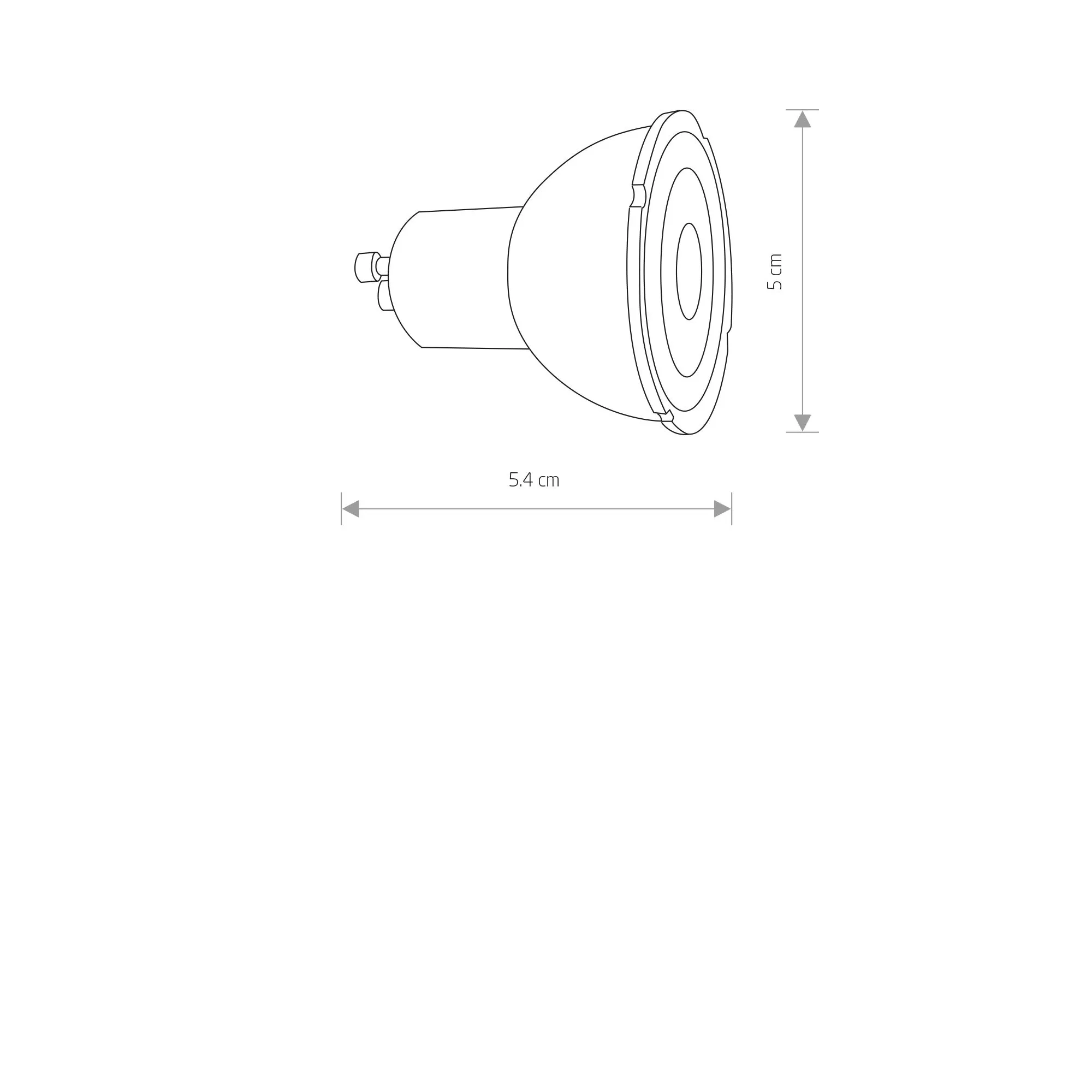 REFLECTOR LED, GU10, R50, 7W, DIMMABLE