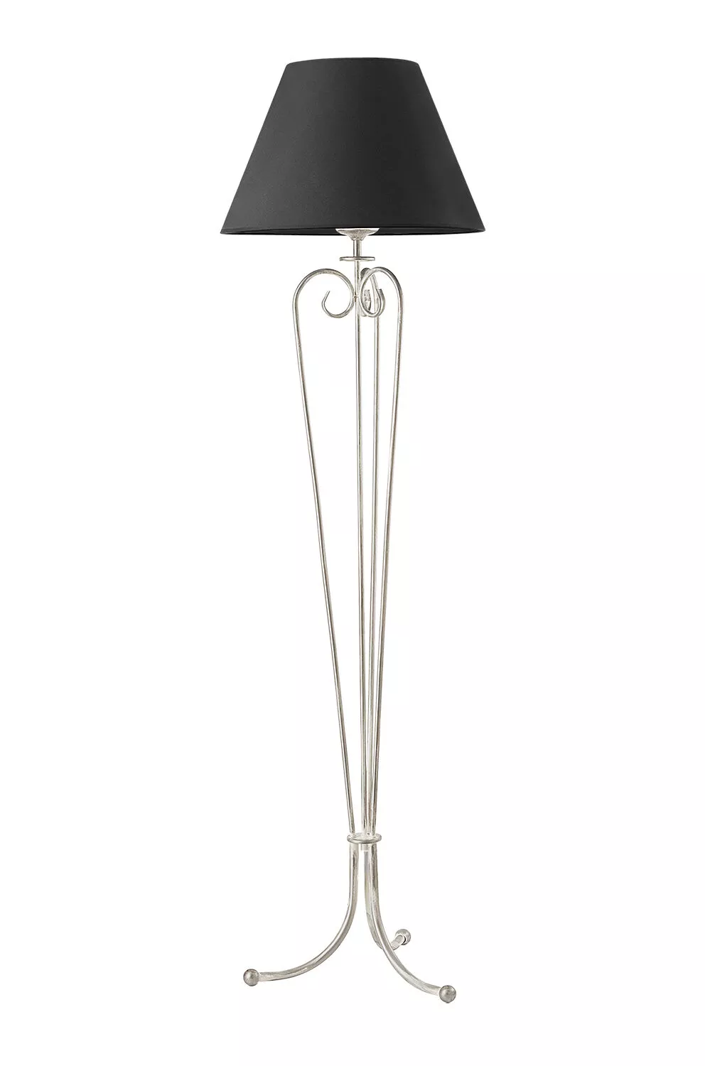 ARKADA KLASYCZNA LAMPA PODŁOGOWA ABAŻUR CZARNY 1205