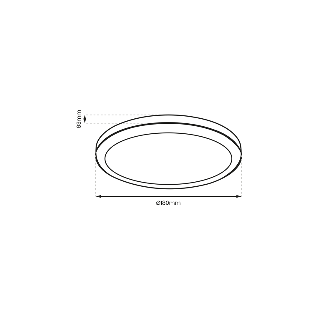 PLAFON VERA 12W 4000K BIAŁY IP65