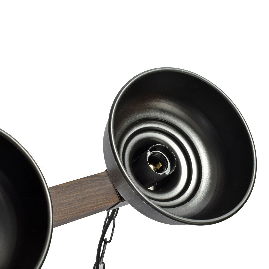 LAMPA WISZĄCA FARO BLACK/WOOD 3XE27