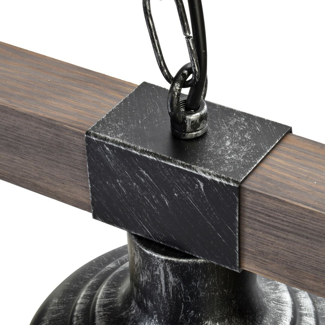 LAMPA WISZĄCA FARO BLACK/WOOD 3XE27