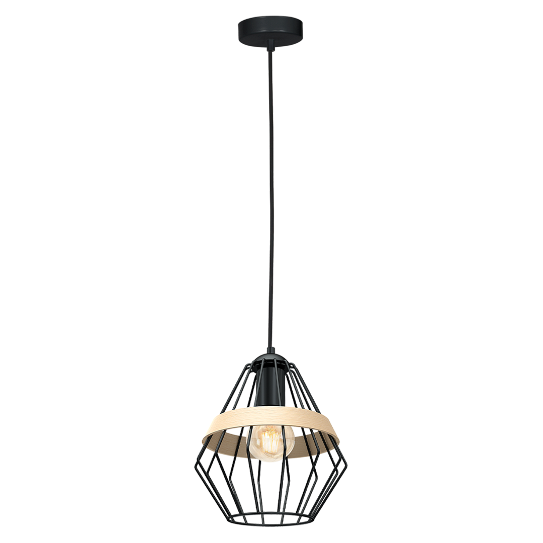 LAMPA WISZĄCA CLIFF BLACK 1XE27