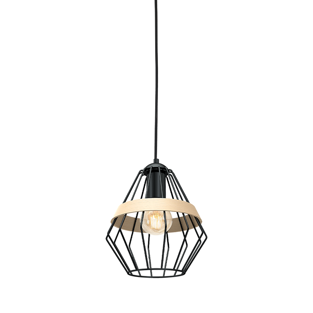 LAMPA WISZĄCA CLIFF BLACK 1XE27
