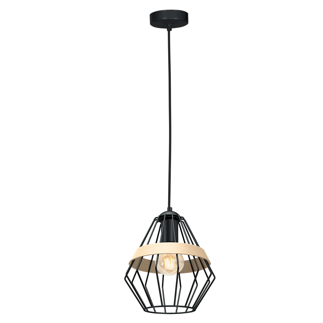 LAMPA WISZĄCA CLIFF BLACK 1XE27