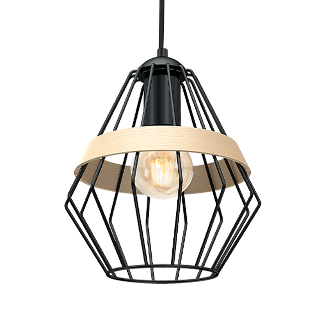 LAMPA WISZĄCA CLIFF BLACK 1XE27