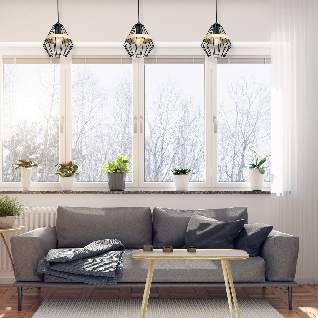 LAMPA WISZĄCA CLIFF BLACK 1XE27
