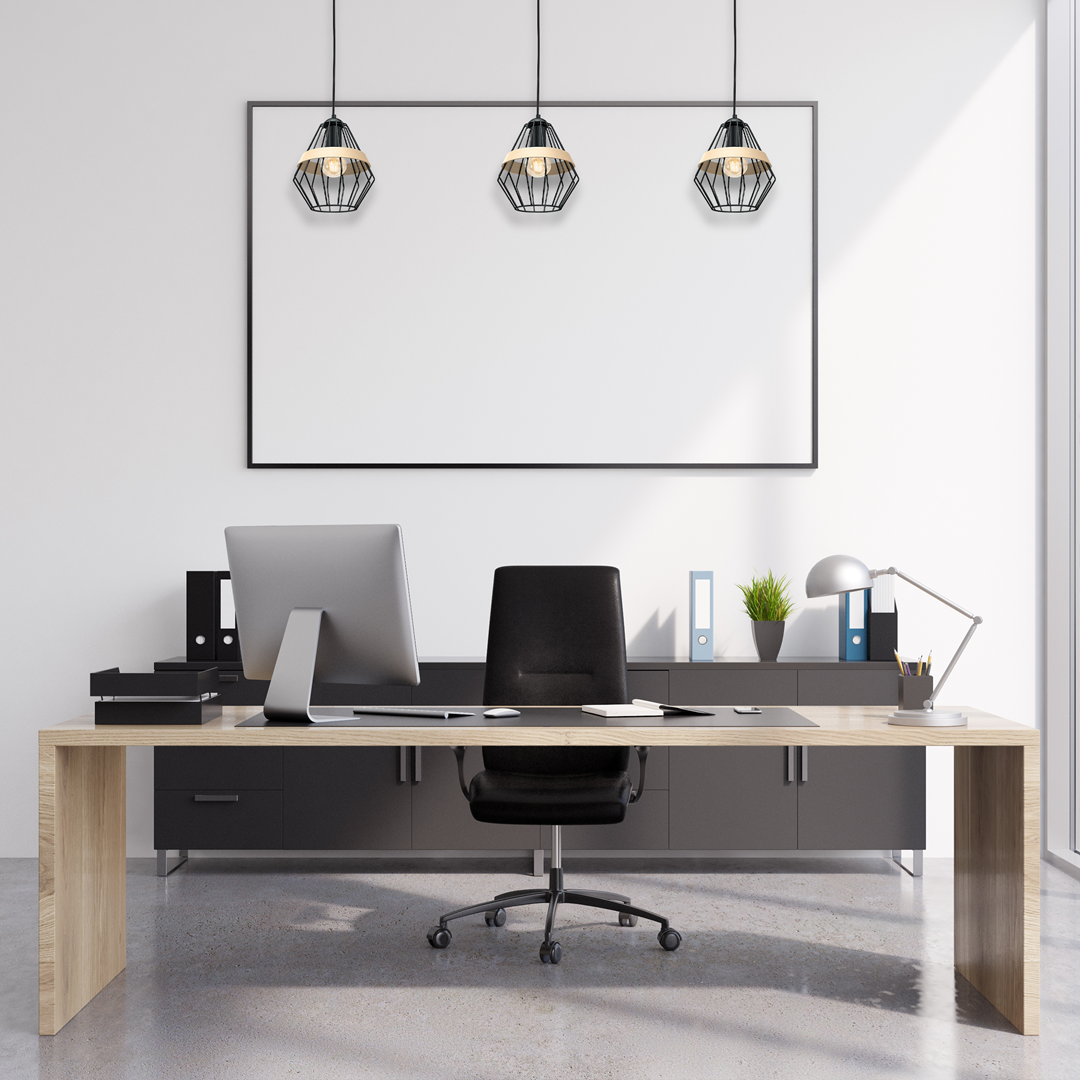 LAMPA WISZĄCA CLIFF BLACK 1XE27