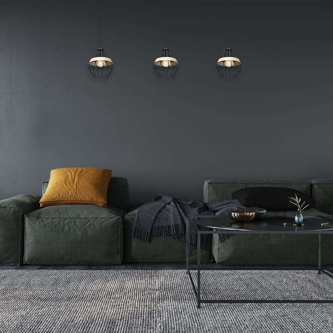 LAMPA WISZĄCA CLIFF BLACK 1XE27