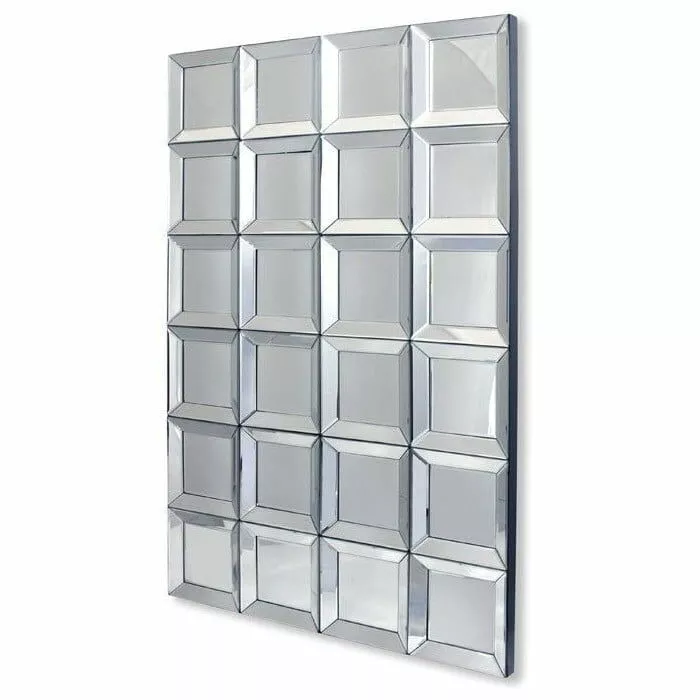 Lustro Nowoczesne MARTINOZZI 80x120 cm – Mozaika z Lustrzanych Kwadratów  AH-8881