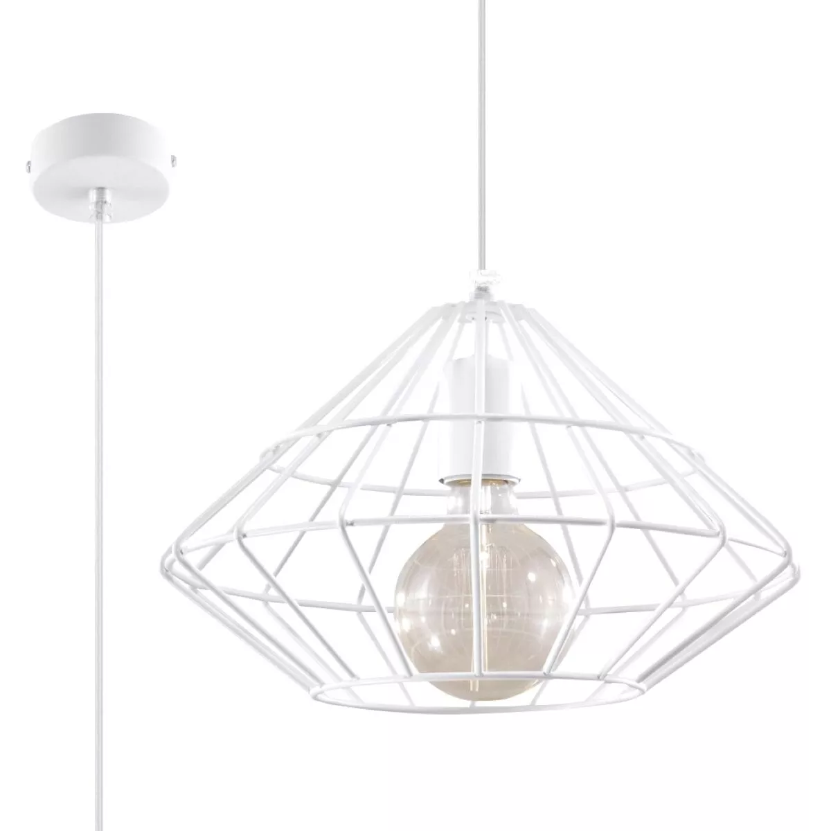 LAMPA WISZĄCA UMBERTO BIAŁA