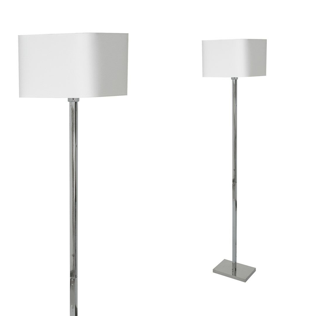 LAMPA STOJĄCA NAPOLI WHITE/CHROME 1XE27