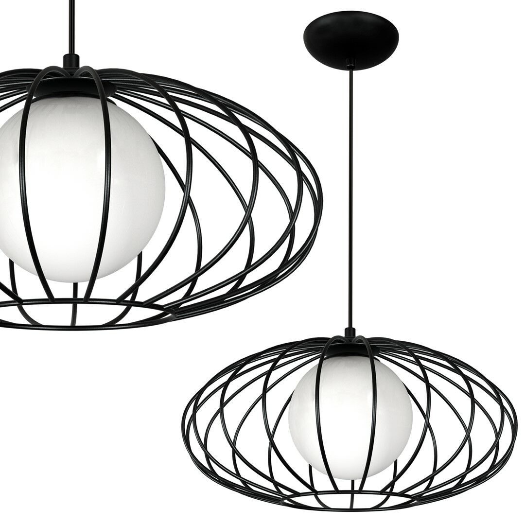 LAMPA WISZĄCA KRONOS BLACK 1XE14