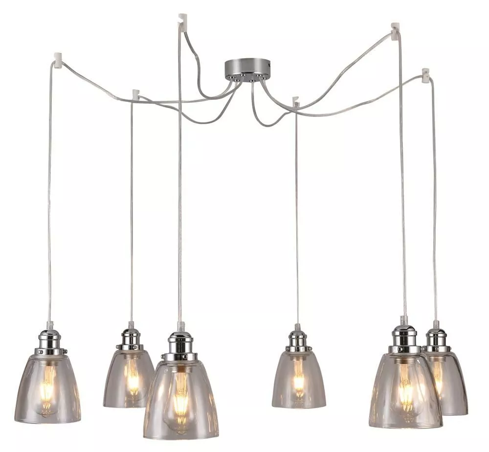 VOICE LAMPA WISZĄCA 6X40W E27 CHROMOWY