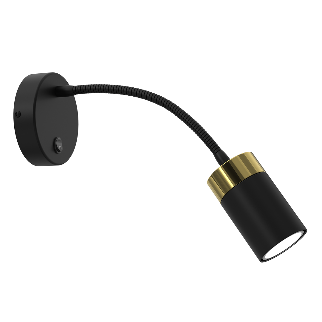 KINKIET FLEX JOKER BLACK/GOLD 1XGU10
