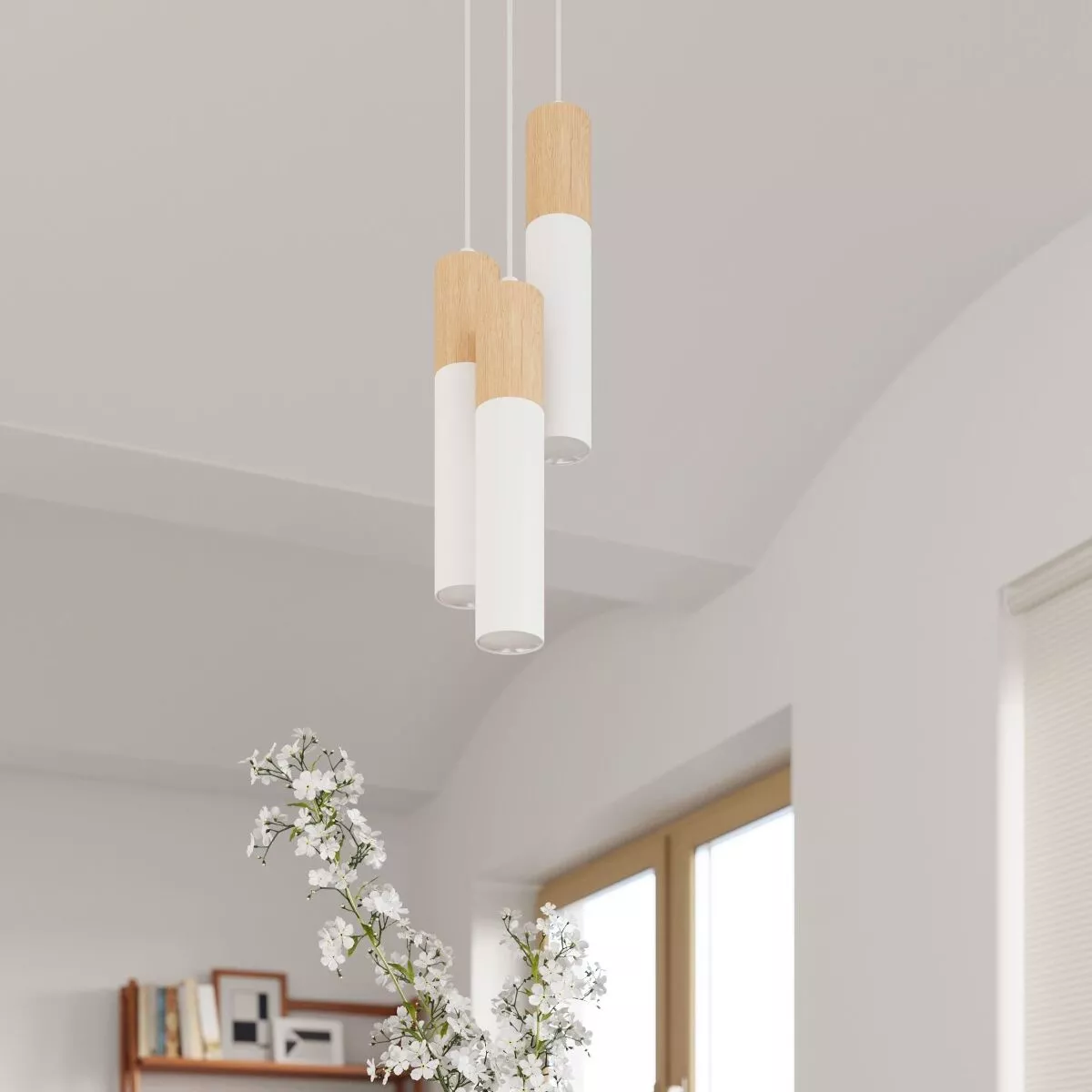 LAMPA WISZĄCA PABLO 3L BIAŁA