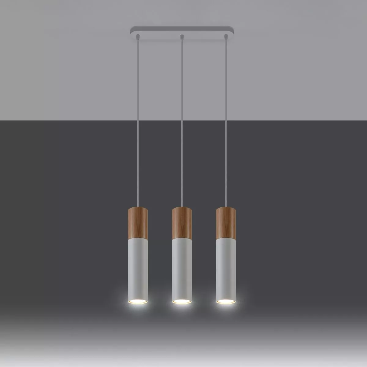 LAMPA WISZĄCA PABLO 3L BIAŁA