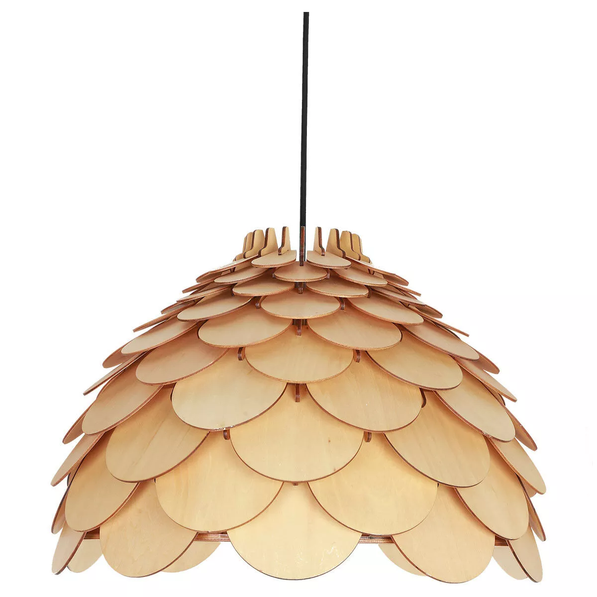 LAMPA WISZĄCA BURGO MAŁA 1XE27 DREWNO LP-101335/1P S