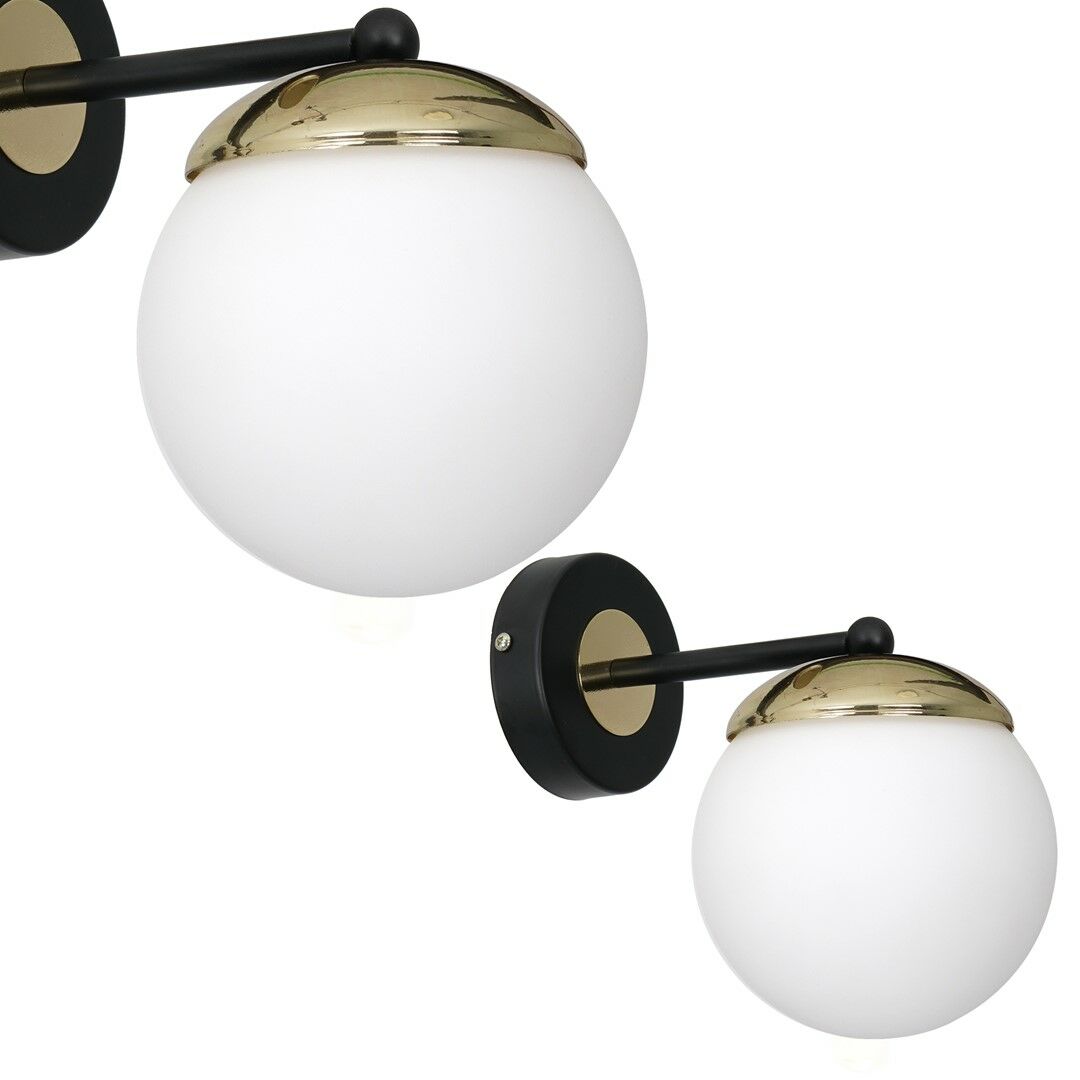 KINKIET SPARTA BLACK / GOLD 1XE14