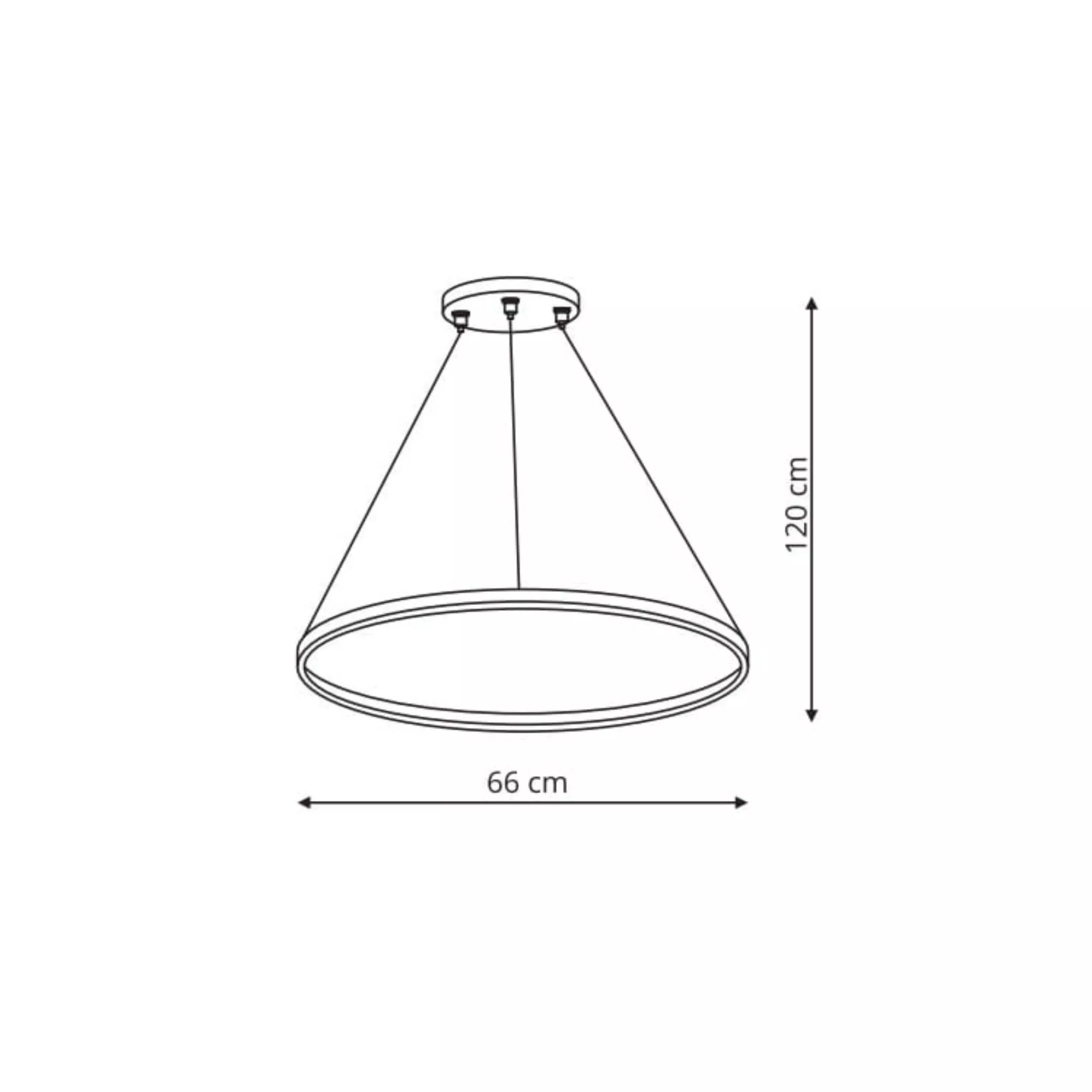 LAMPA WISZĄCA RING ŚREDNI 3000K 1XLED CZARNY LP-909/1P M BK