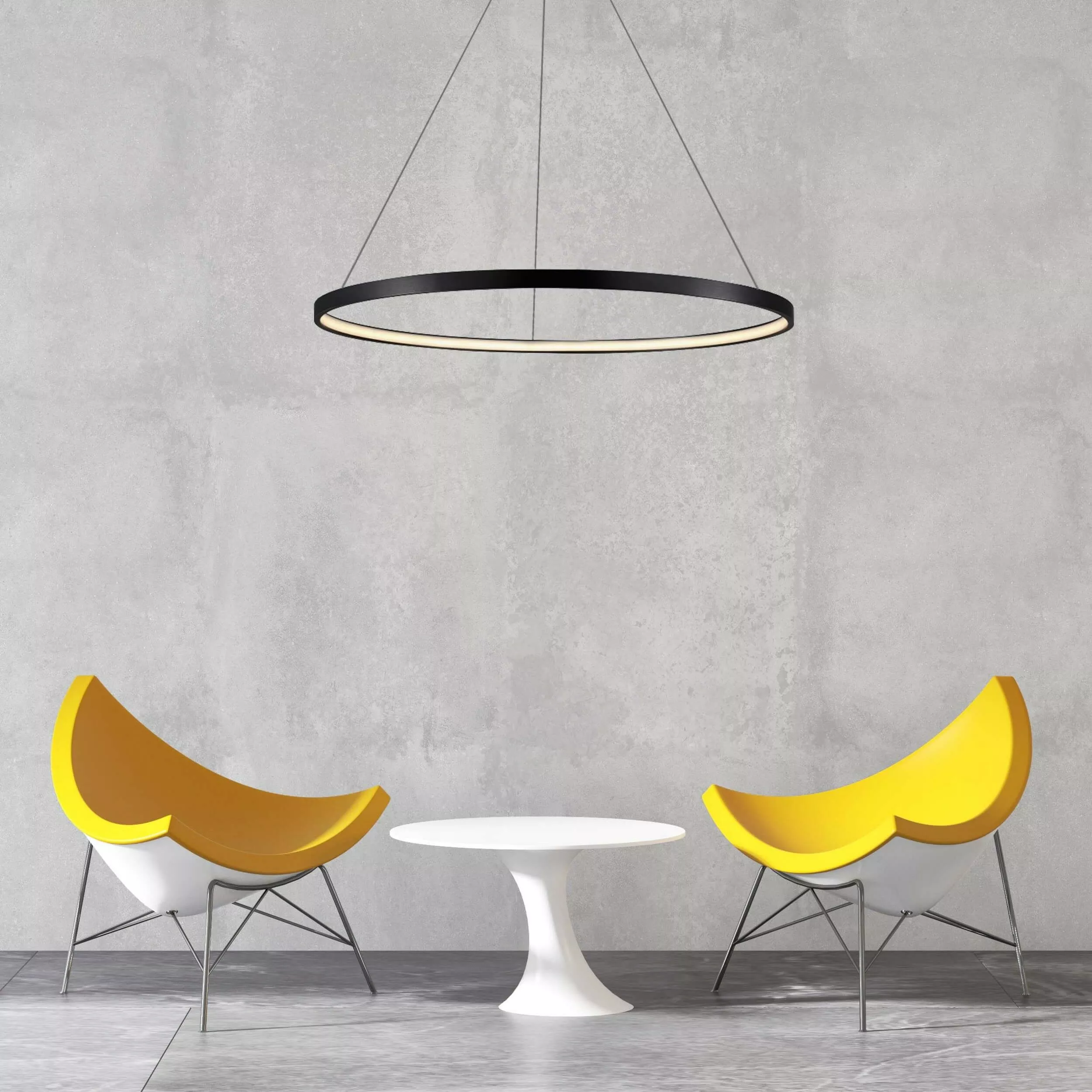 LAMPA WISZĄCA RING ŚREDNI 3000K 1XLED CZARNY LP-909/1P M BK