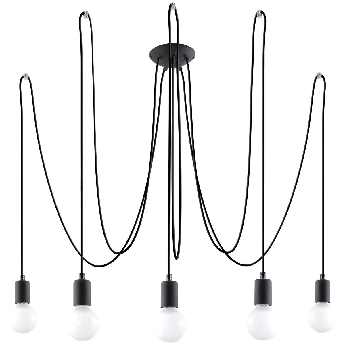 ŻYRANDOL EDISON 5 CZARNY