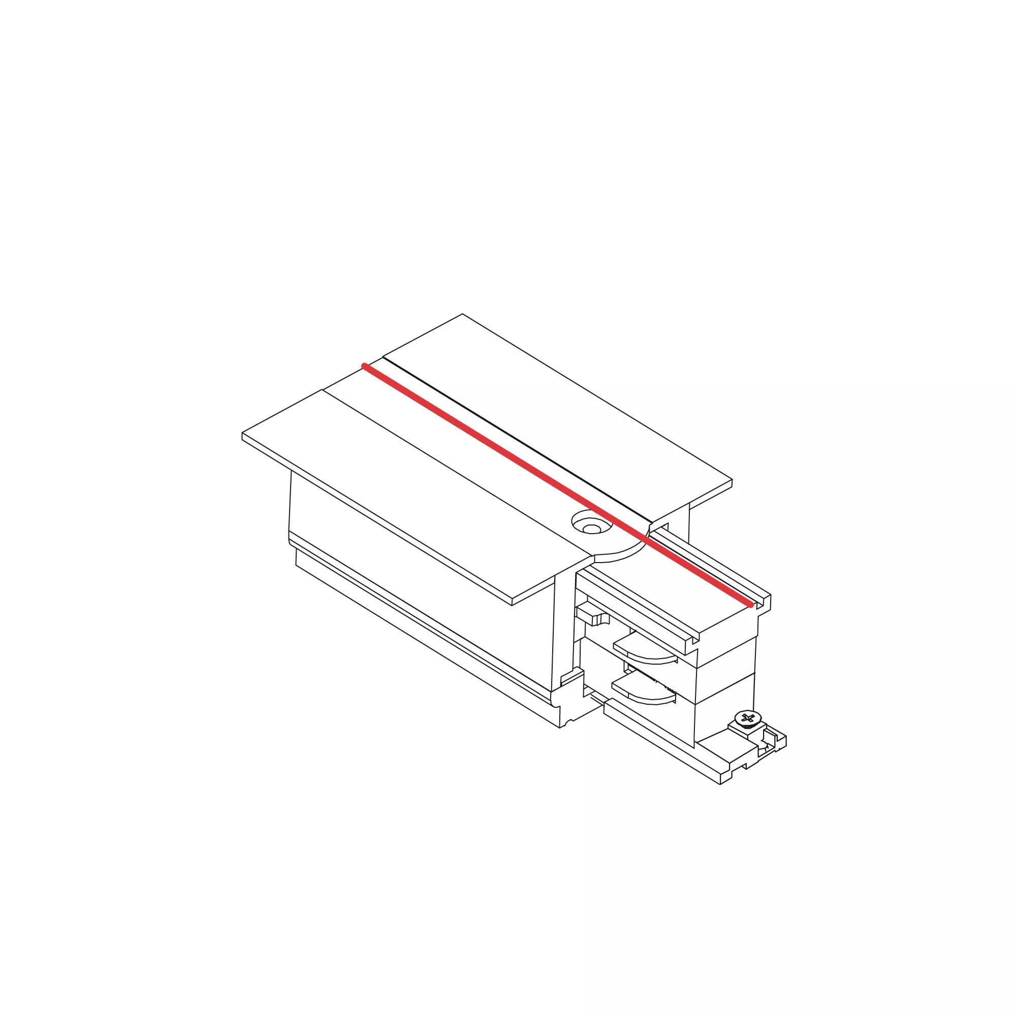 CTLS RECESSED POWER END CAP, LEFT (PE-L)