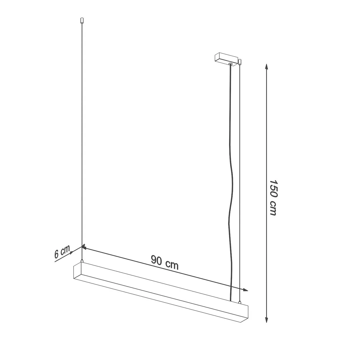 LAMPA WISZĄCA PINNE 90 BIAŁA 3000K
