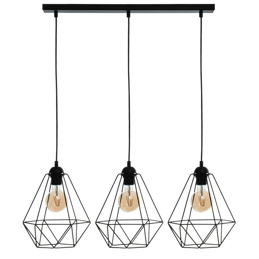 LAMPA WISZĄCA BASKET BLACK 3XE27