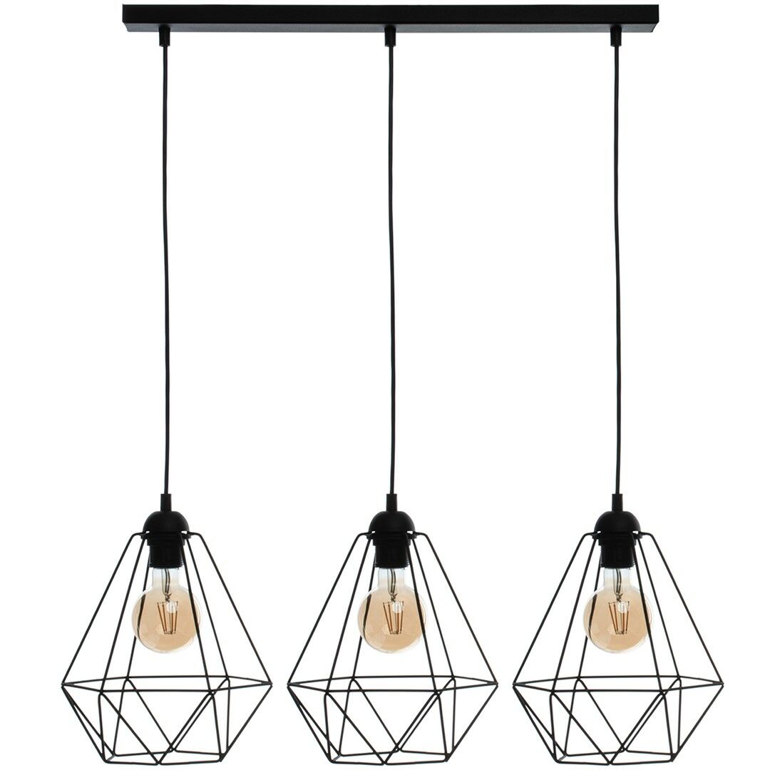 LAMPA WISZĄCA BASKET BLACK 3XE27