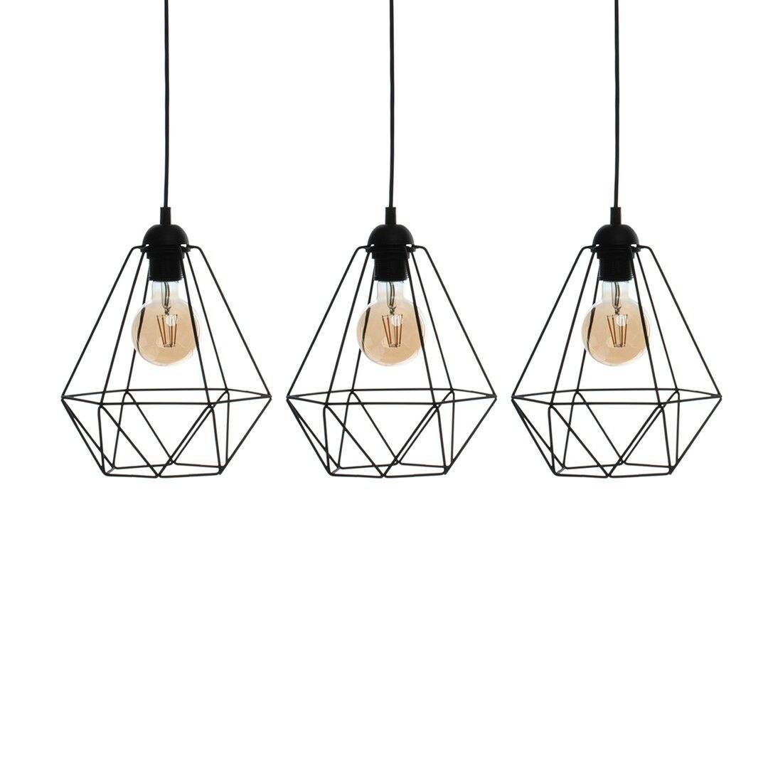 LAMPA WISZĄCA BASKET BLACK 3XE27