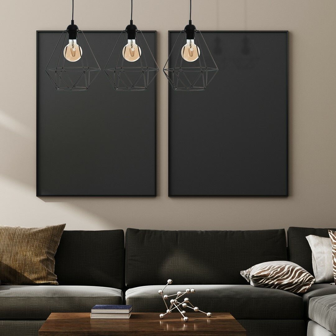 LAMPA WISZĄCA BASKET BLACK 3XE27