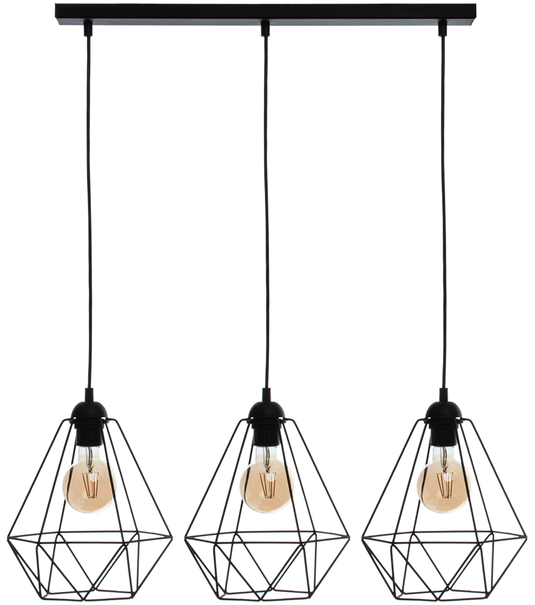 LAMPA WISZĄCA BASKET BLACK 3XE27