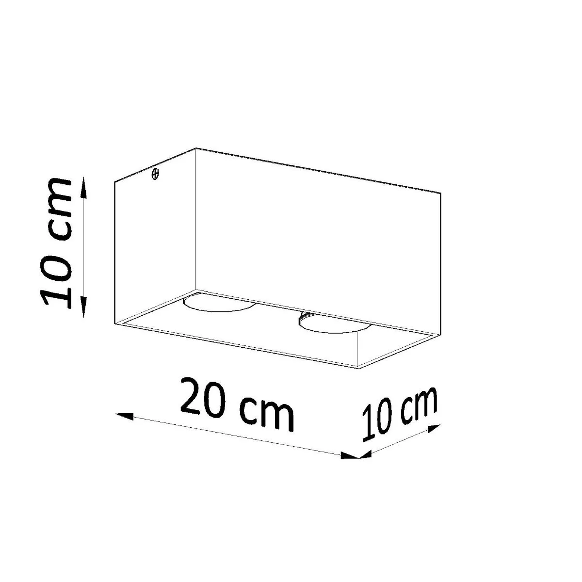 PLAFON QUAD MAXI BIAŁY