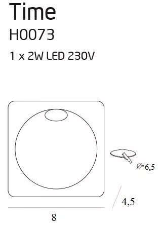 MAXLIGHT H0073 OPRAWA SCHODOWA  TIME KWADRATOWA IP54