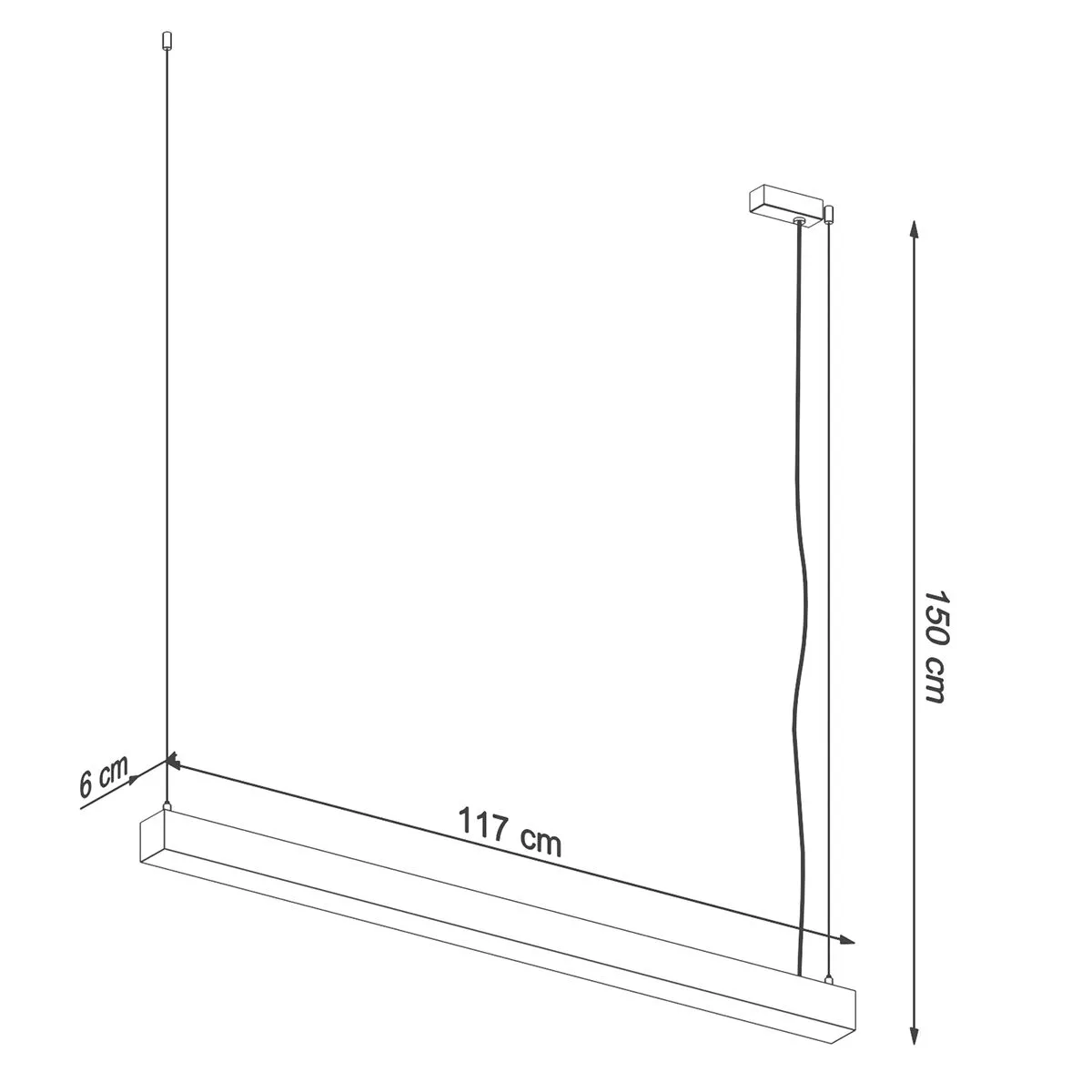 LAMPA WISZĄCA PINNE 117 BIAŁA 4000K