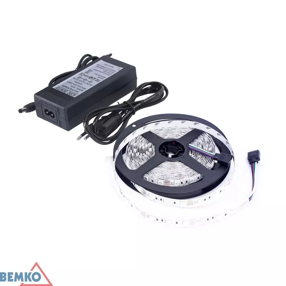 ZESTAW TASMA LED+ZASILACZ 12V 24W DC 2835 300LED/5M IP65 B.ZIMNA D87-ZW-2835-300-IP65-ACW