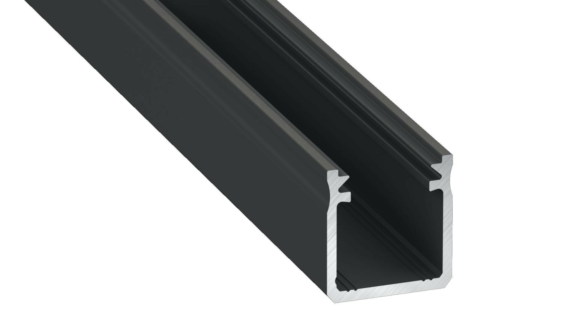 PROFIL ALUMINIOWY CZARNY TYP Y 1M + KLOSZ MLECZNY