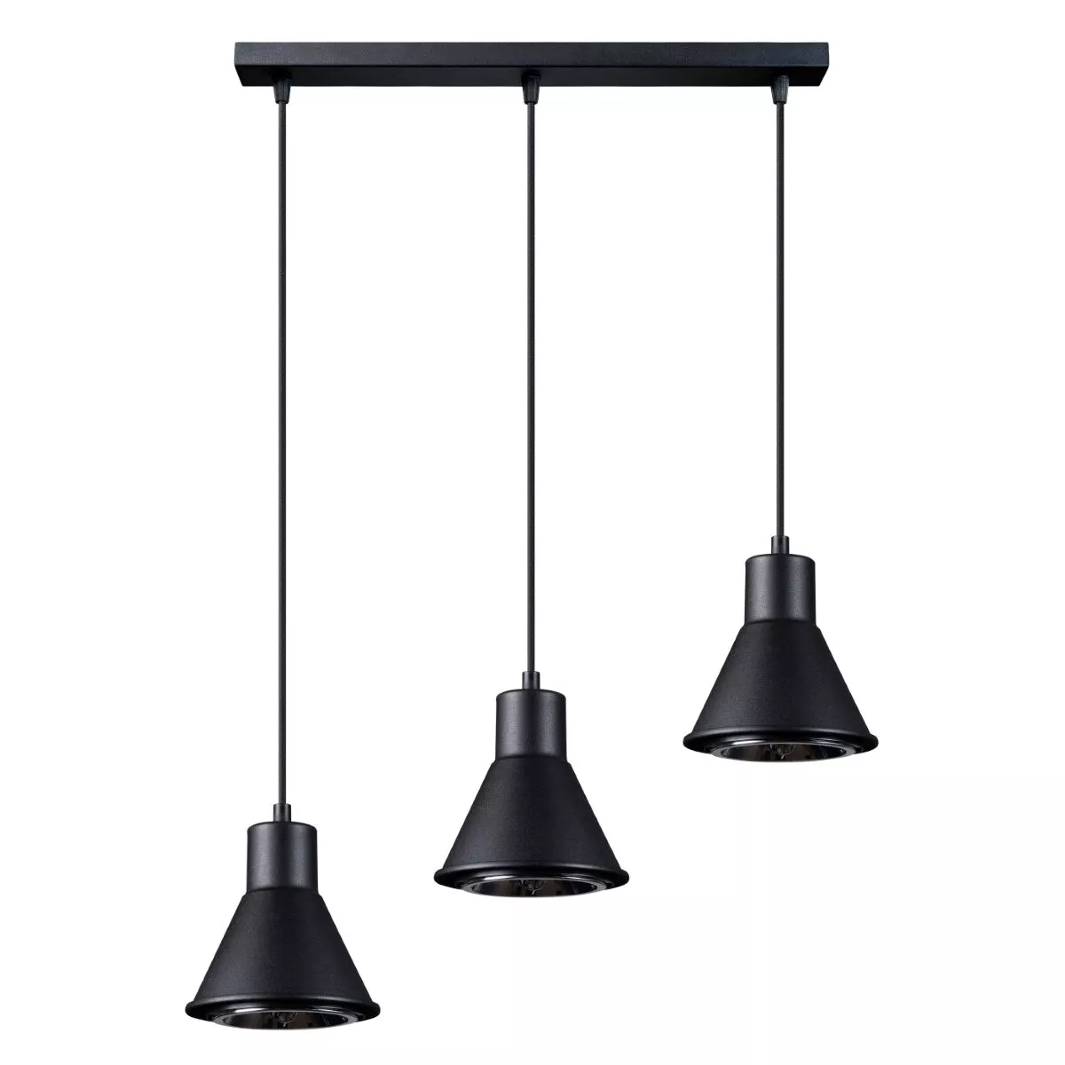 LAMPA WISZĄCA TAZILA 3 CZARNA [ES111]