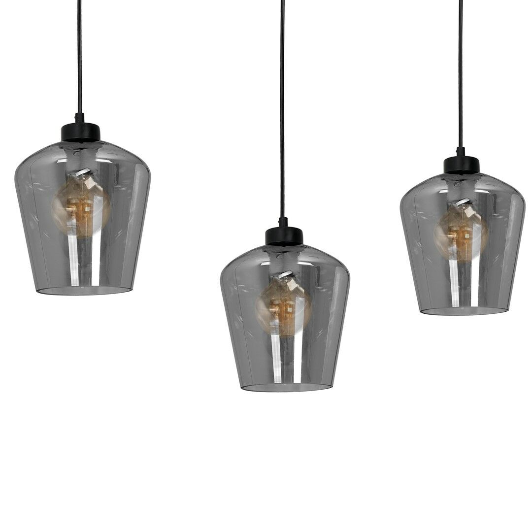 LAMPA WISZĄCA SANTIAGO SMOKED 3XE27