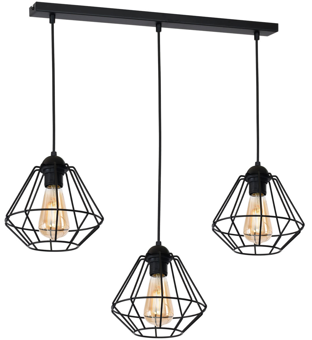 LAMPA WISZĄCA COLIN BLACK 3XE27