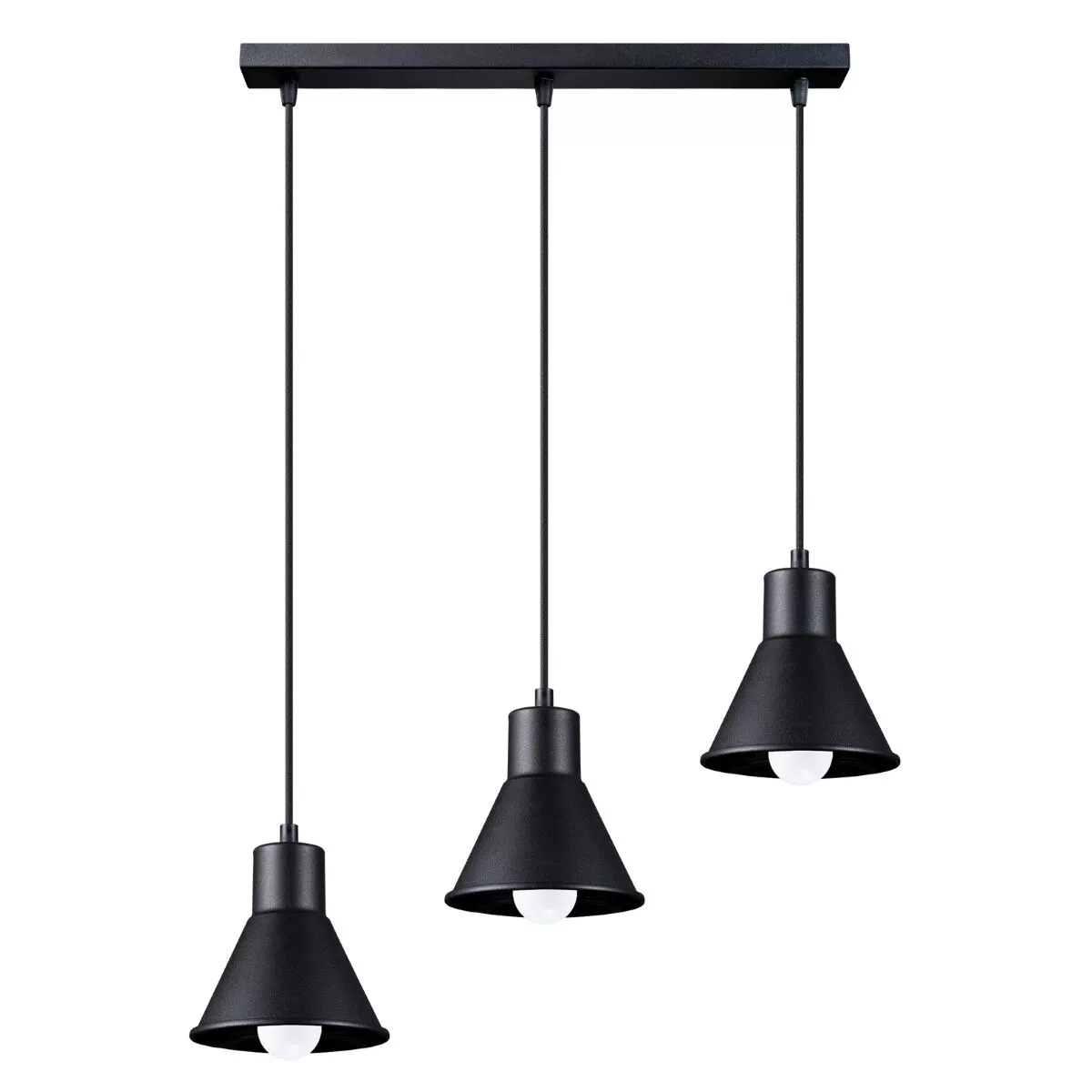 LAMPA WISZĄCA TALEJA 3 CZARNA [E27]