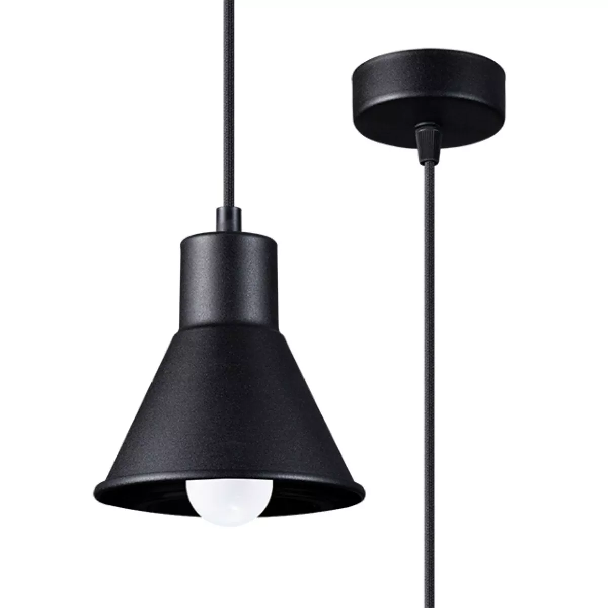 LAMPA WISZĄCA TALEJA 1 CZARNA [E27]