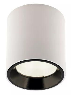 MAXLIGHT C0155 LAMPA SUFITOWA TUB OKRĄGŁY BIAŁY+ PIERŚCIEŃ OZDOBNY BIAŁY RC0155/C0156 WHITE
