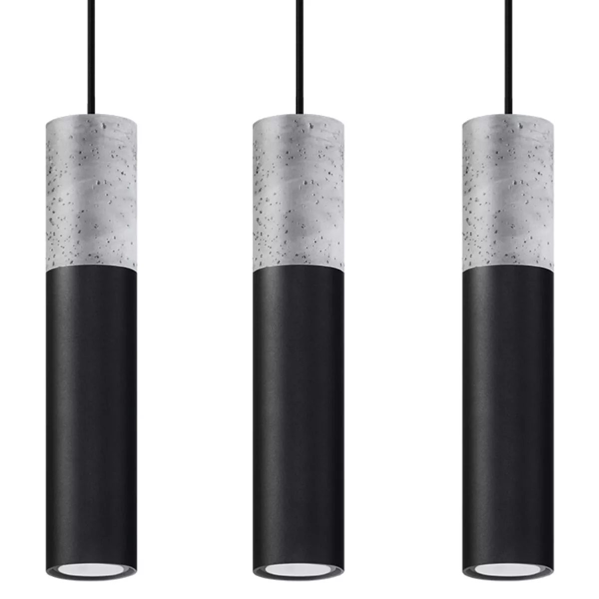LAMPA WISZĄCA BORGIO 3L CZARNY