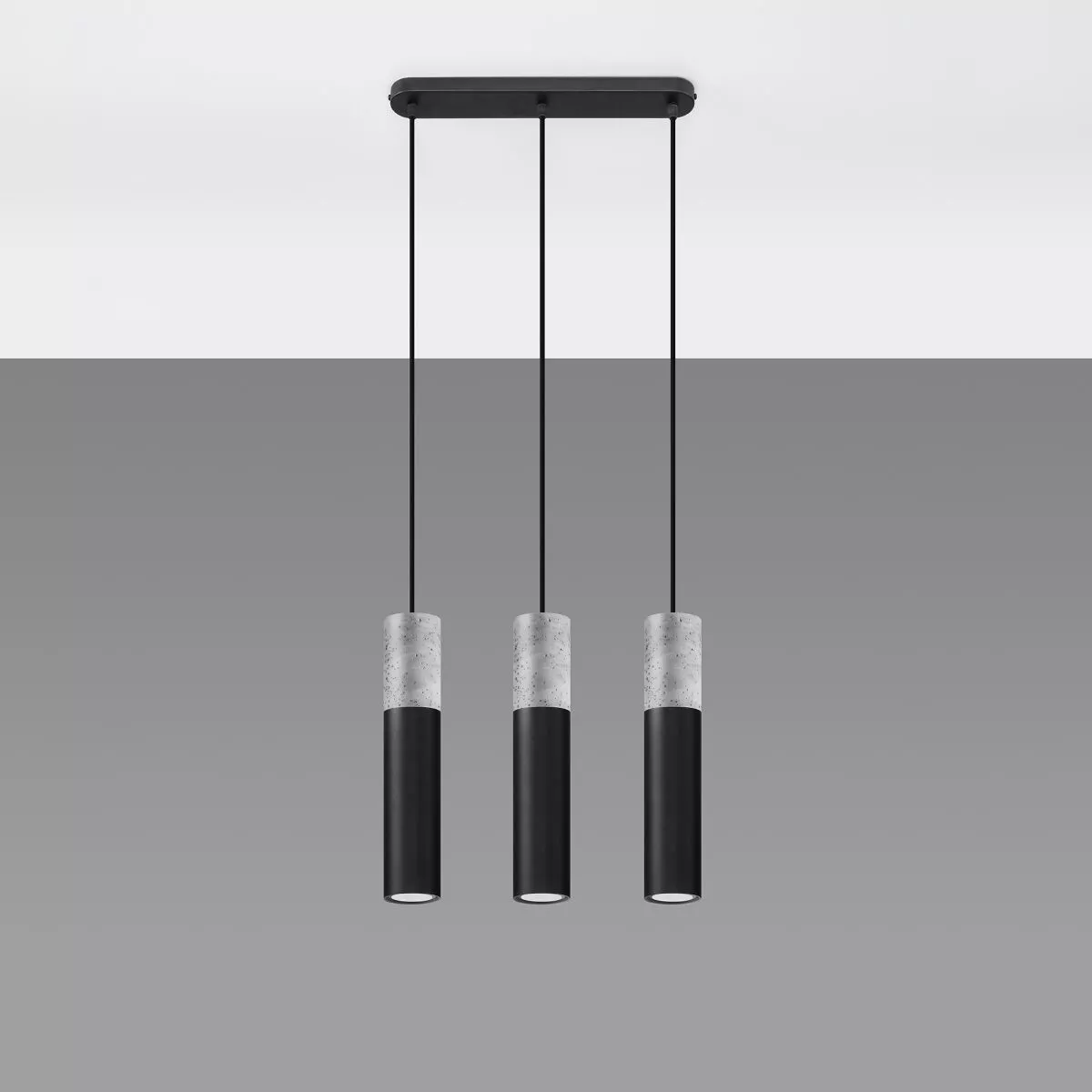 LAMPA WISZĄCA BORGIO 3L CZARNY